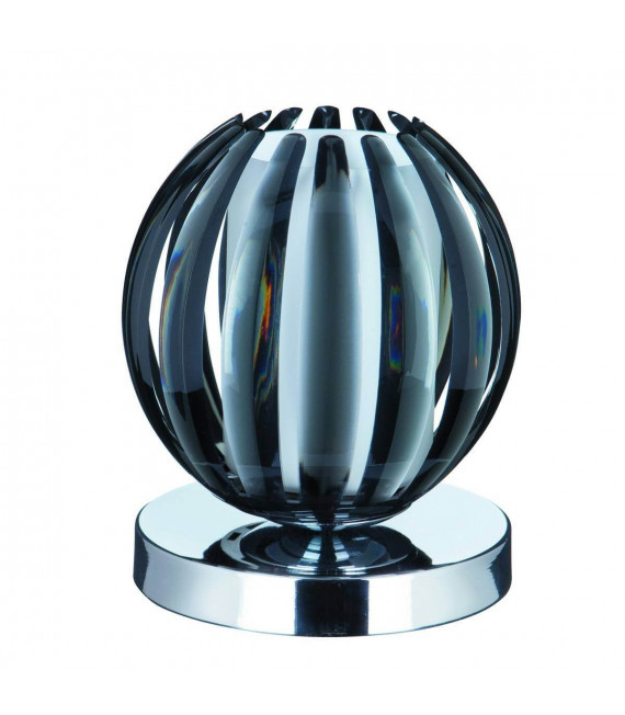 Touch Lamps Tischlampe aus Chrom, geräuchertem Acryl und Milchglas