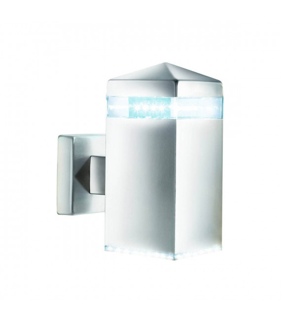 Lampada da parete a led per esterno, in acciaio inossidabile e policarbonato