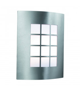 Wandleuchte 27 cm Außenleuchten aus Edelstahl und Polycarbonat