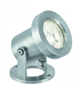 LED-Außenstrahler aus Edelstahl und Glas