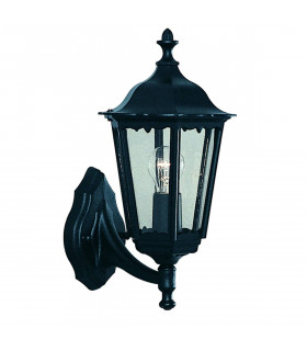 Lampada da parete Alex, in alluminio nero e vetro