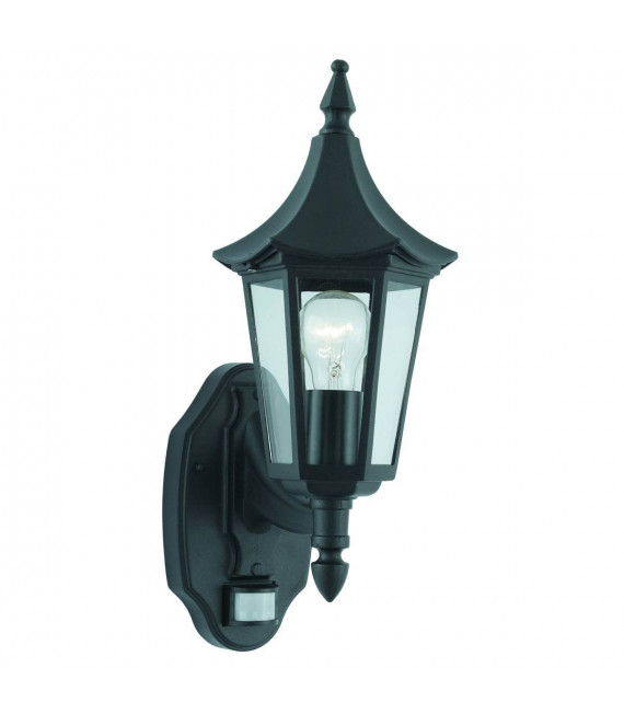 Lampada da parete Bel Aire, in alluminio nero e vetro