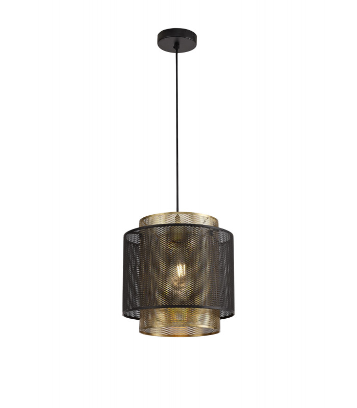 Fiori lámpara colgante de diseño 1 bombilla negro mate