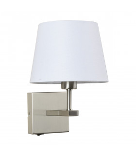 Round white bedside wall lamp Norte