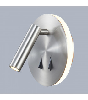 Nemo Satin Nickel Modern Bedside Wall Lamp