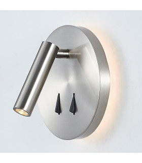 Nelly Modern Nachttischlampe Satin Nickel