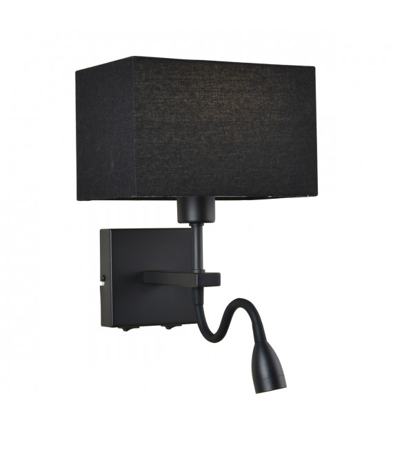 Norte Moderne Nachttischlampe Mattschwarz