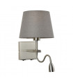 Applique de chevet grise Norte Nickel