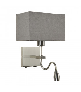 Lampada da comodino moderna grigia da parete Norte