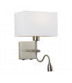 Applique blanche de chevet moderne Norte Nickel