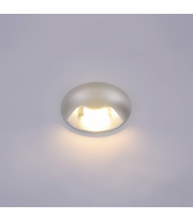 Modern garden wall lamp Basilio silver