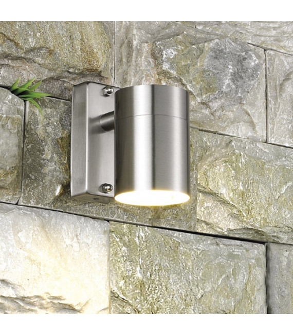 Moderne Gartenwandlampe Torus Satin