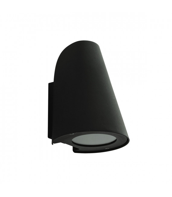 Aplique de jardín moderno Alba Black Black