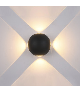 Modern garden wall lamp Trivento Black