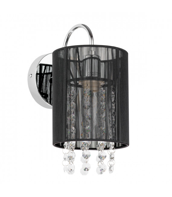 Lana BK Crystal Wall Light Black