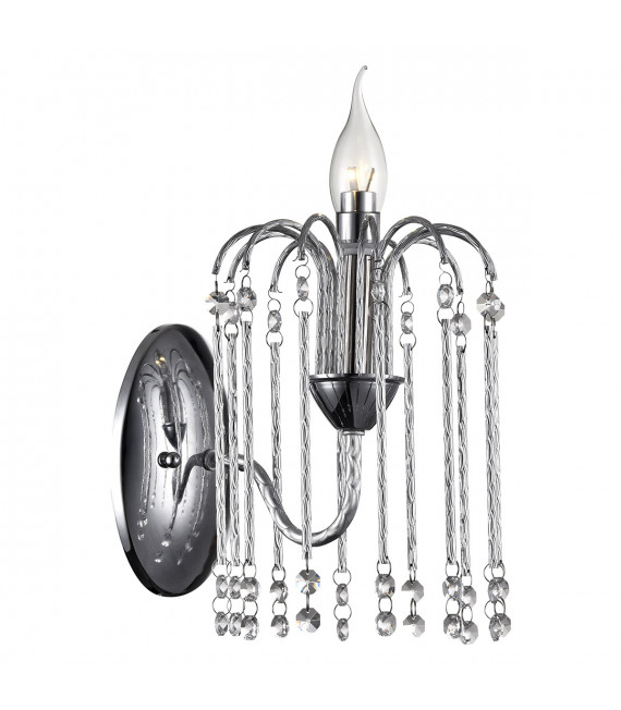Quin Chrome Crystal Wall Sconce