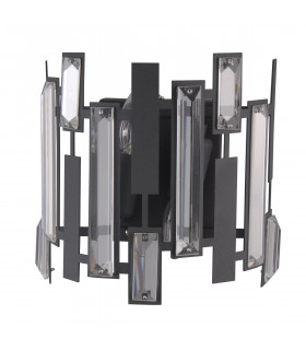 Aplique de cristal Lukas Negro, satinado