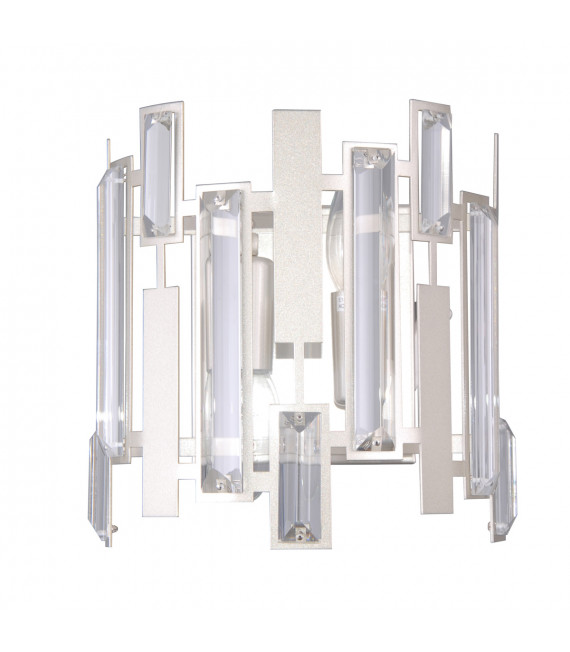 Applique murale en cristal Lukas Champagne argent