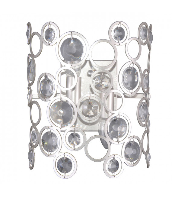 Applique murale en cristal Nardo Champagne argent