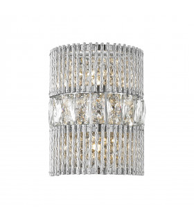 Felicia crystal wall lamp Transparent silver