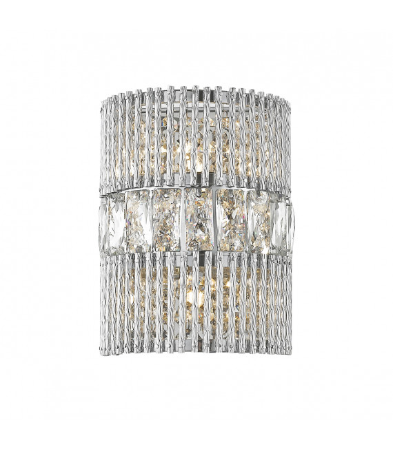 Lámpara de pared Felicia Crystal Transparente Plata