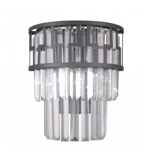 Filip crystal wall light Matt black