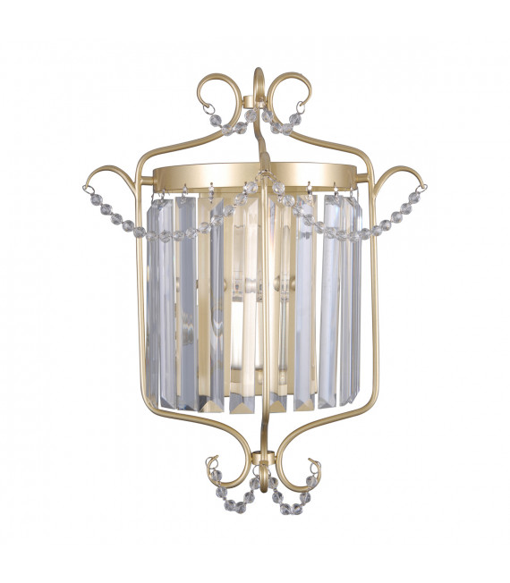 Aplique de pared de cristal dorado Rinaldo Champagne