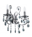 Barocco Black crystal wall light Black