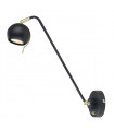Industrial and retro wall lamp Charissa Matt black, gold