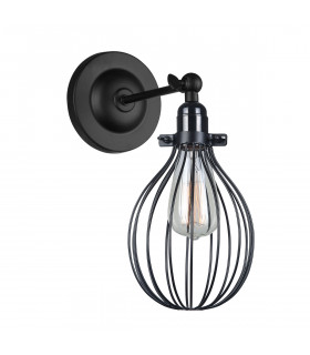 Industrie- und Retro-Wandleuchte Lesto Black