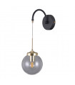 Domenico industrial and retro wall light Matt black, gold