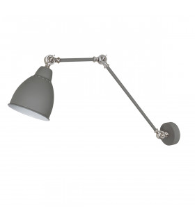 Industrial and retro wall lamp Sonny Sanded satin gray