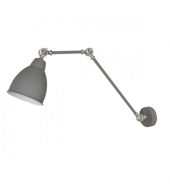 Industrial and retro wall lamp Sonny Sanded satin gray