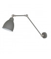 Industrial and retro wall lamp Sonny Sanded satin gray