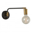Industrial and retro wall light Ivette Matt black, gold