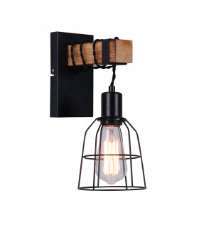 Industrial and retro wall lamp Ponte Black