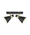 Biagio industrial and retro wall light Matte black, gold 2 bulbs