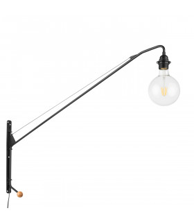 Lampada da parete industriale e retrò Dexter Black
