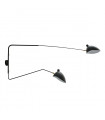 Industrial and retro Davis Black 2-light wall sconce