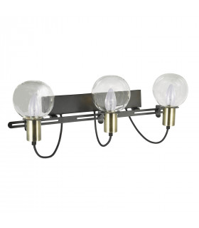 Applique murale design Gianni Bronze antique, noir en métal
