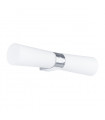 Applique murale pour salle de bains moderne Paulo Chrome 2 ampoules