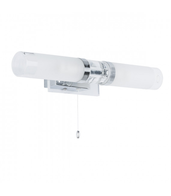 Lámpara de pared de baño moderna con gancho cromado