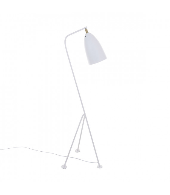 Lampada da terra industriale e retrò Levigne bianca