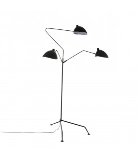 Lampada da terra industriale e retrò Davis Black