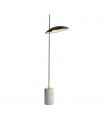 Lampadaire moderne Vilai Noir, doré, marbre