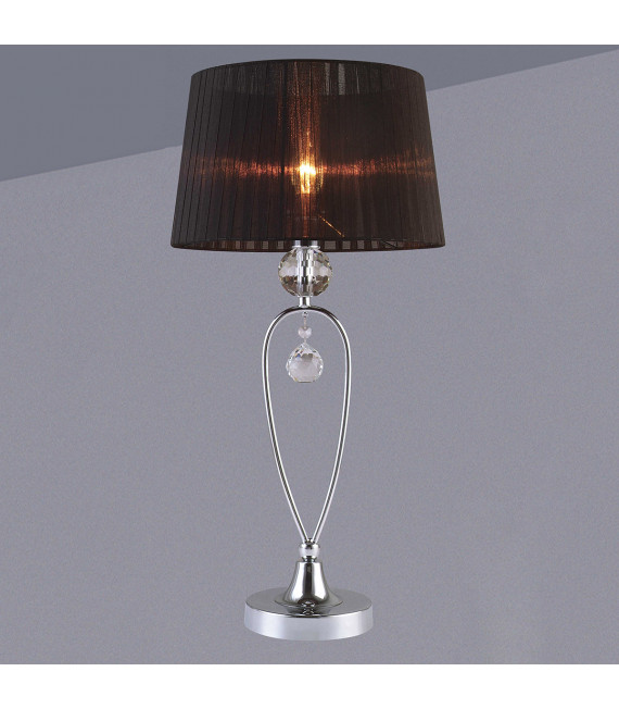 Vivien Black Crystal Desk Lamp