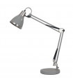 Lampe de bureau industrielle et rétro Jesso Gris satiné sablé