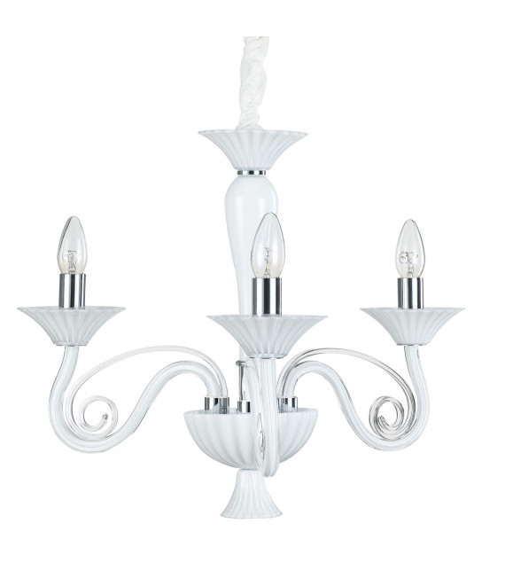 Modern chandelier Verona white