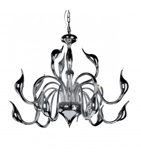 Lampadario moderno Swan Chrome