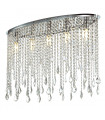 Kaas Chrome crystal ceiling light 5 bulbs
